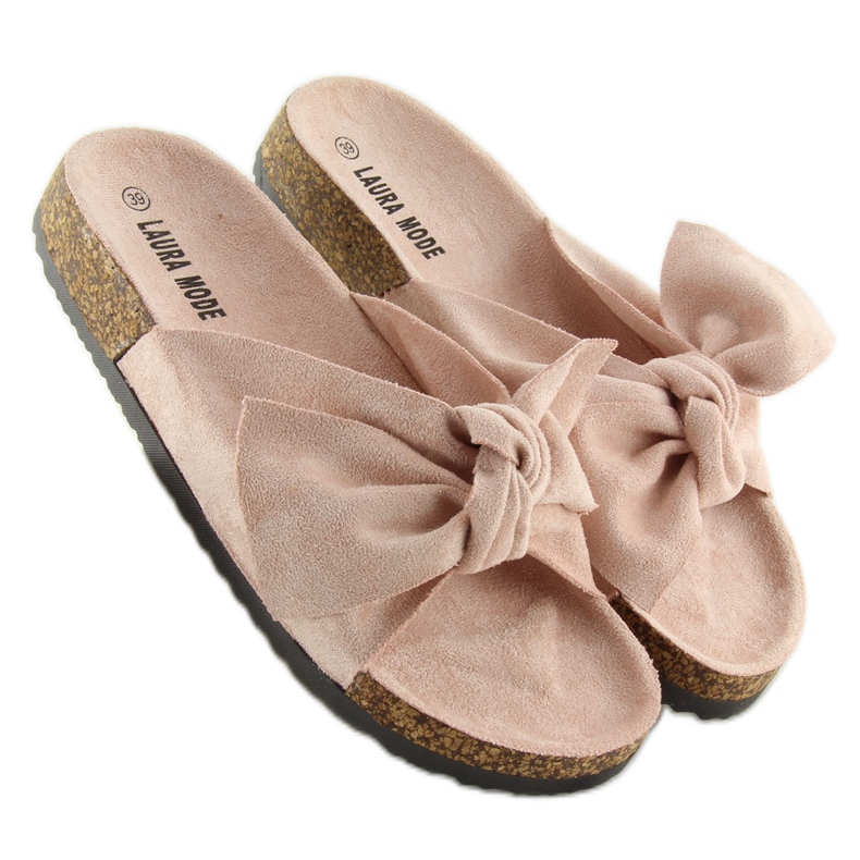 Pink cork slippers LS-90 pink 1