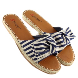 LL-133P D.BLUE navy blue espadrilles slippers 1