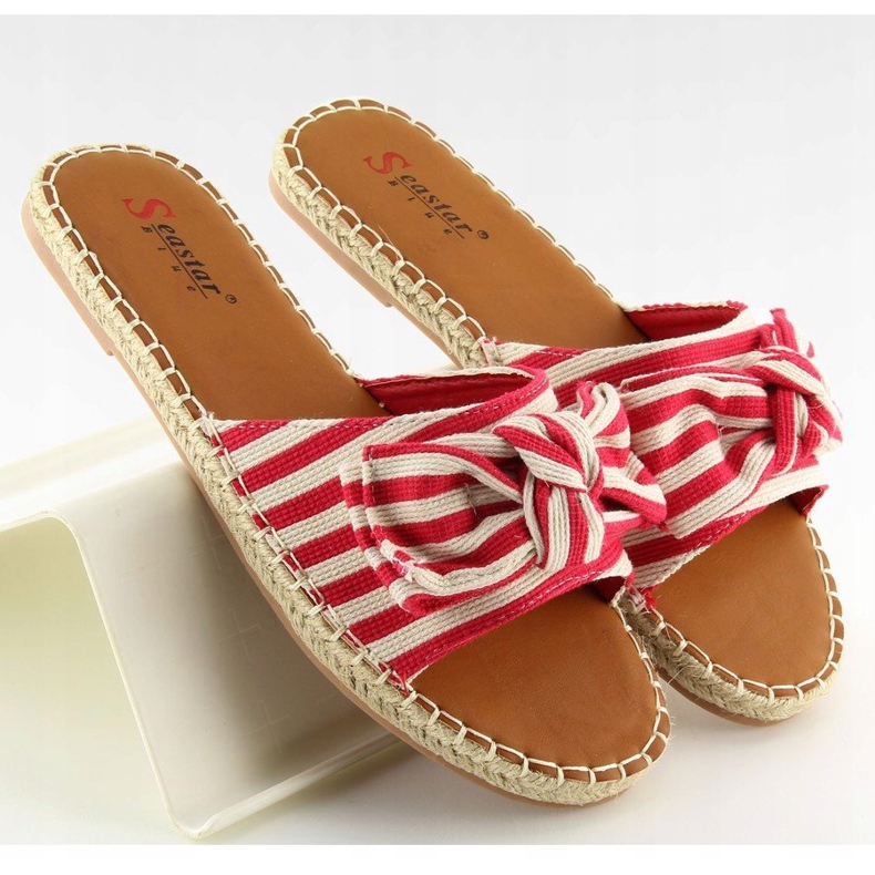 Red espadrilles slippers LL-133P Red 1