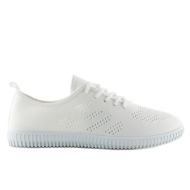Women's white sneakers LA10P white 2