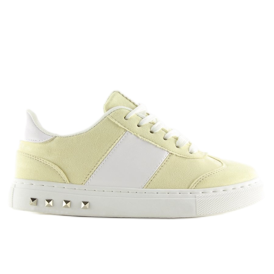 pastel yellow sneakers