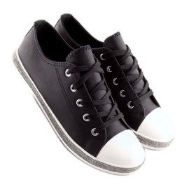 Black women's sneakers BM1950 Black 1