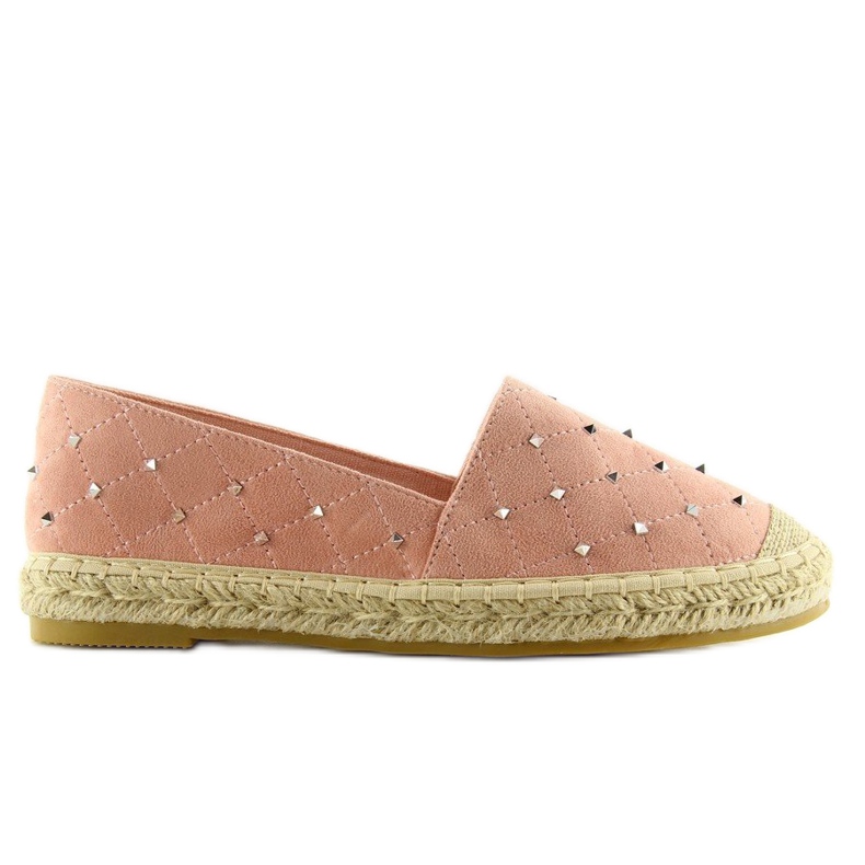Espadrilles with pink 5481 pink studs 2