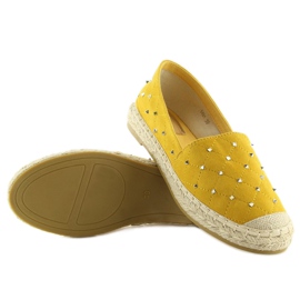 Yellow Espadrilles with studs yellow 5481 Yellow 1