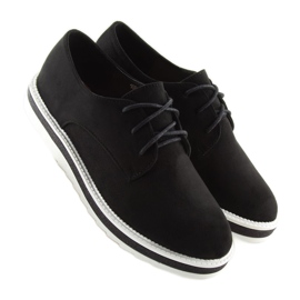 Black black laced loafers 2
