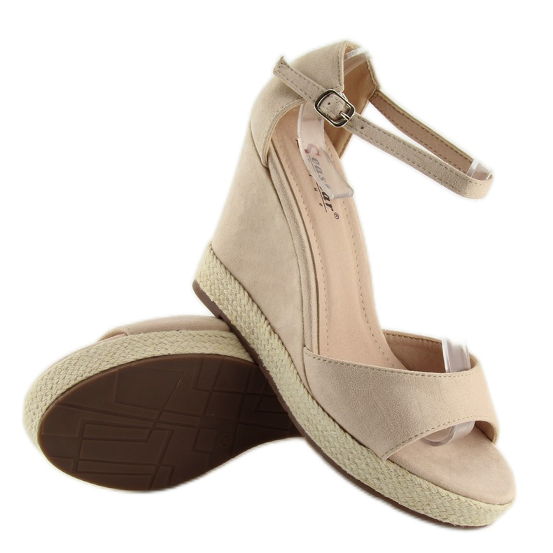 Wedge sandals beige beige espadrilles 2