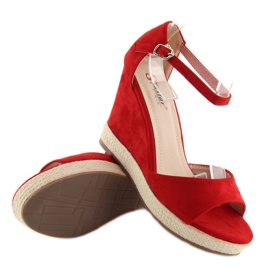 Wedge sandals red espadrilles 2