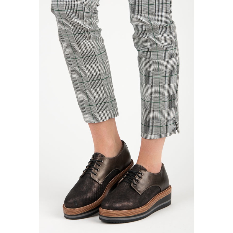 Kylie Stylish wedge shoes brown 1