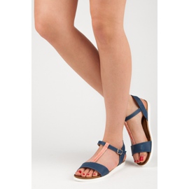 VINCEZA flat sandals blue 2