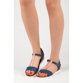VINCEZA flat sandals blue 1