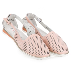Openwork vinceza sandals pink 2