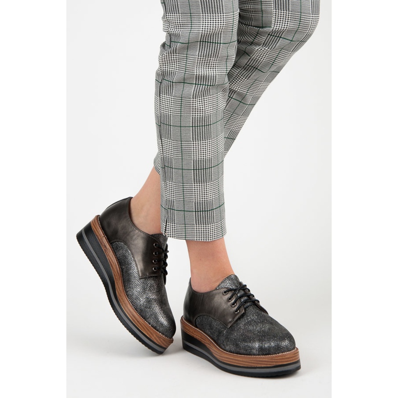 Kylie Stylish wedge shoes grey 2