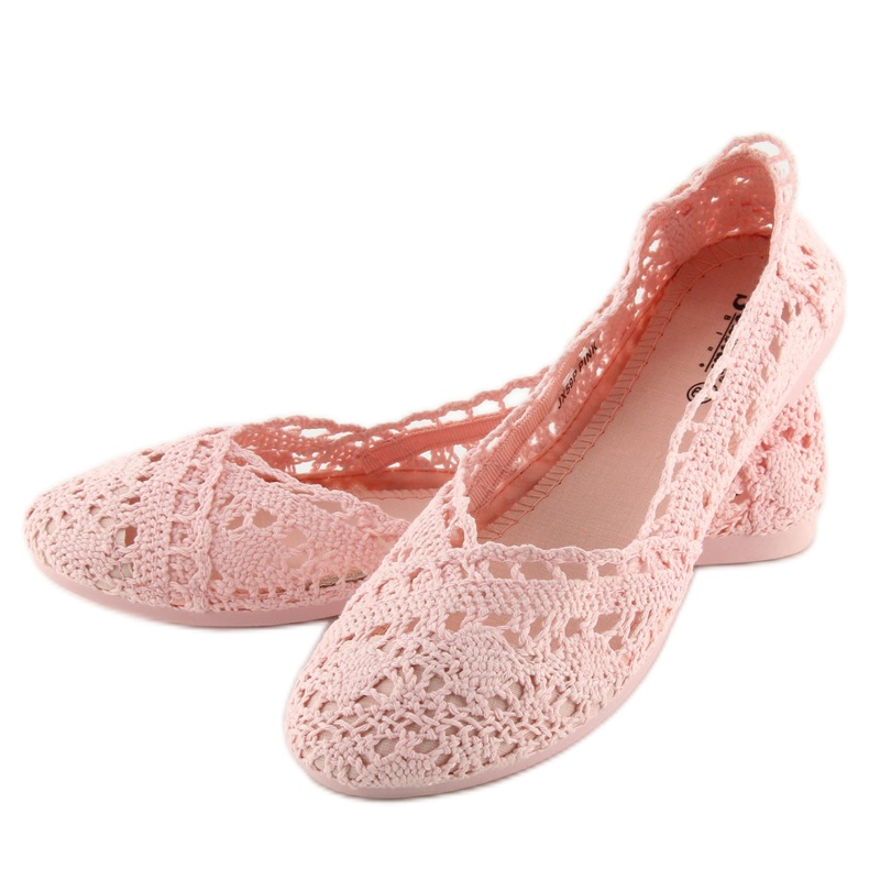 Pink lace ballerinas JX59P pink 1
