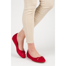 Fama Red ballerinas with a bow 2