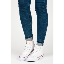 Lace-up sneakers above the ankle white 1