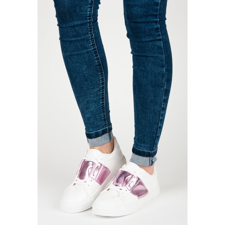 White Fashion Sneakers violet 1 White Fashion Sneakers violet 1