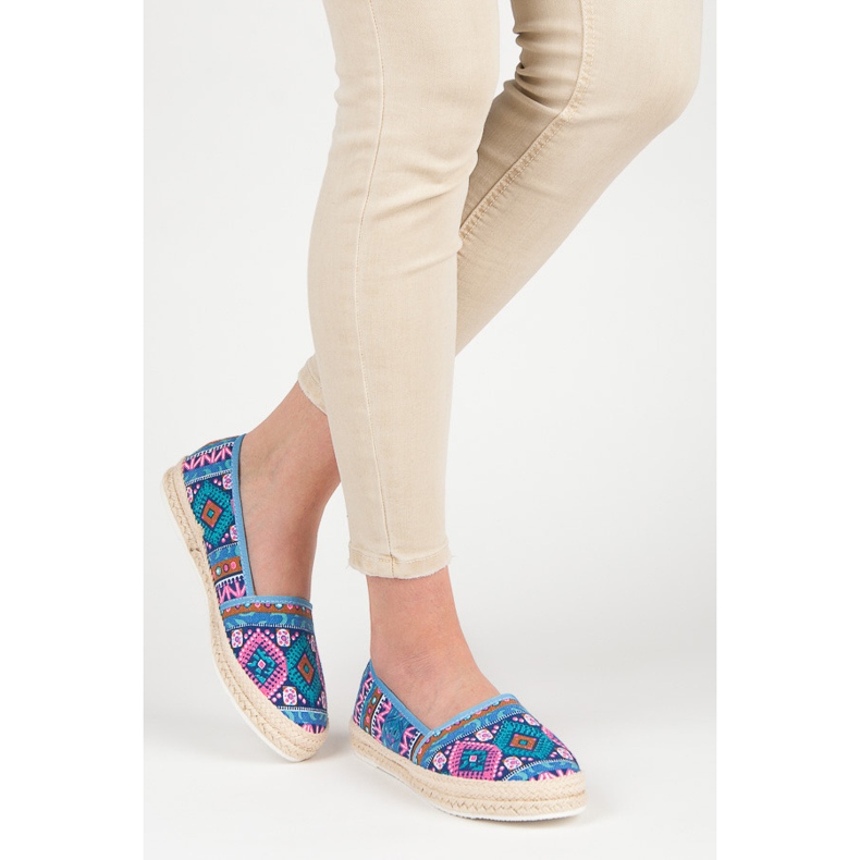 Espadrilles with an ethnic pattern multicolored 2