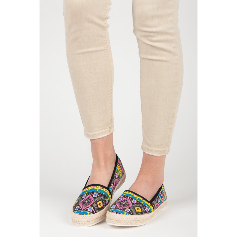 Espadrilles with an ethnic pattern multicolored 1