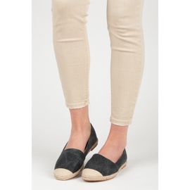 Bestelle Espadrilles with glitter black 1 Bestelle Espadrilles with glitter black 1