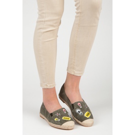 Bestelle Spring espadrilles with patches green 1