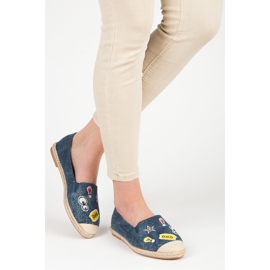 Bestelle Spring espadrilles with patches blue 2