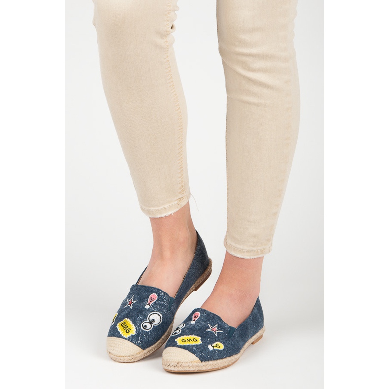 Bestelle Spring espadrilles with patches blue 1