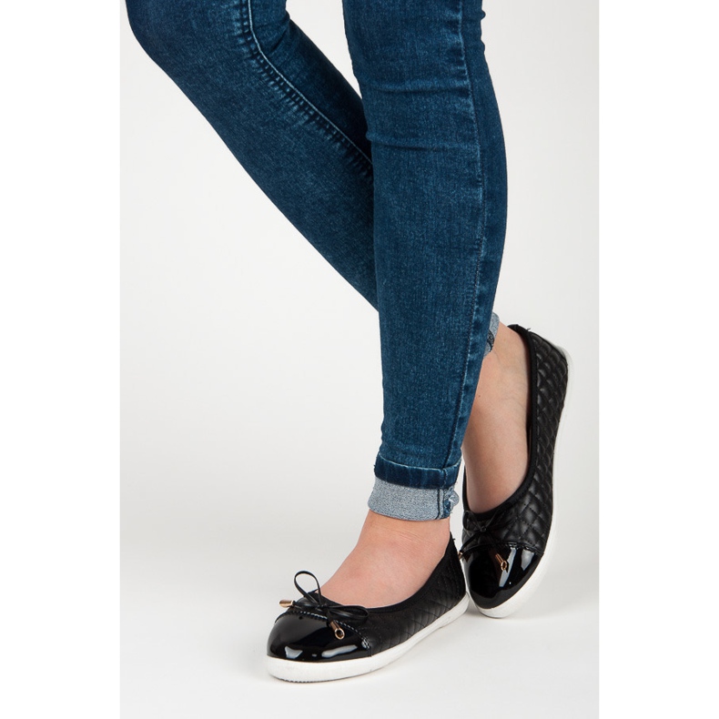 Quilted ballerinas black 2