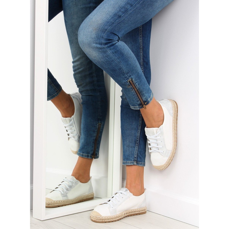 White espadrilles sneakers BB02P White 2