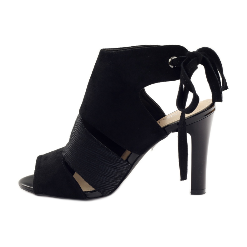 Sergio Leone 1489 tied suede sandals black 2