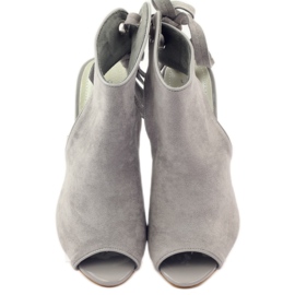 Sergio Leone 1493 tied suede sandals grey 4