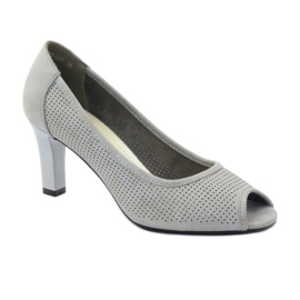 Pumps perforated Sergio Leone 232 grey 1