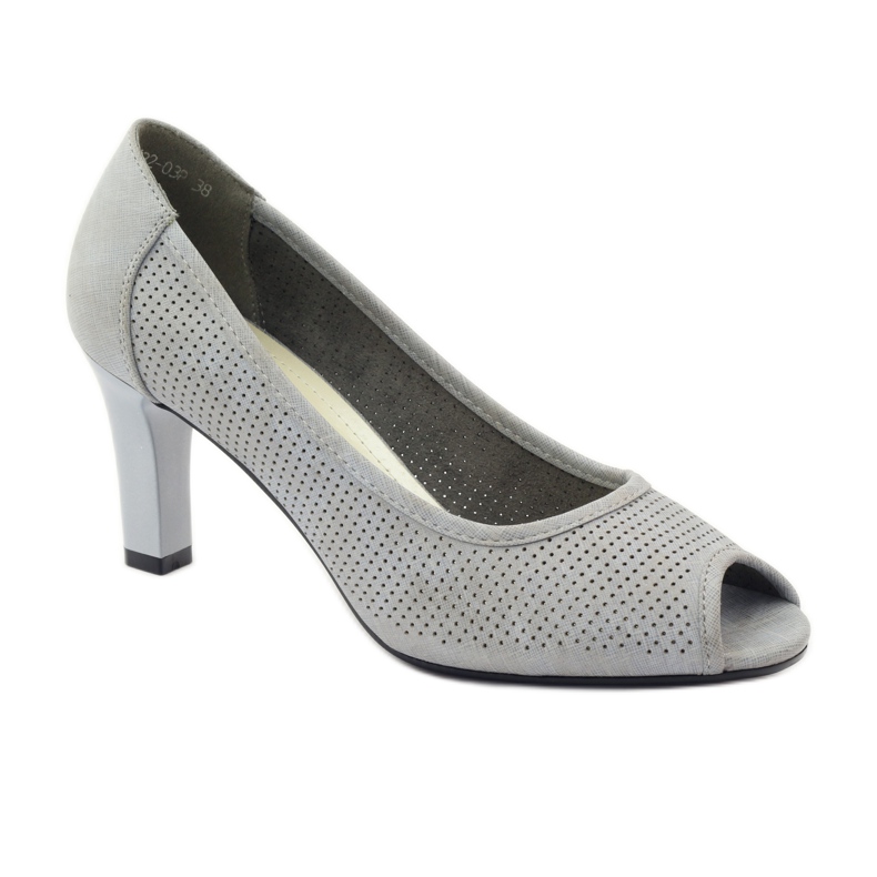 Pumps perforated Sergio Leone 232 grey 1