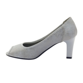 Pumps perforated Sergio Leone 232 grey 2