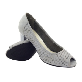 Pumps perforated Sergio Leone 232 grey 3