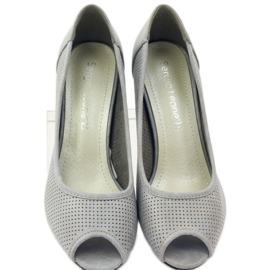 Pumps perforated Sergio Leone 232 grey 4