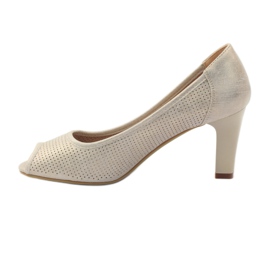 Pumps perforated Sergio Leone 232 brown yellow 2