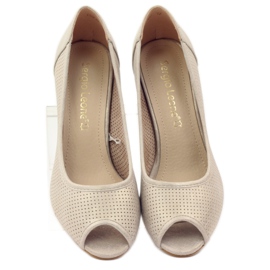 Pumps perforated Sergio Leone 232 brown yellow 4