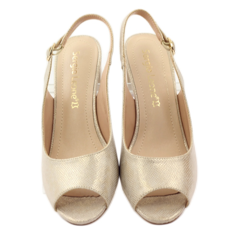 Sandals on the post of Sergio Leone 810 yellow brown 4