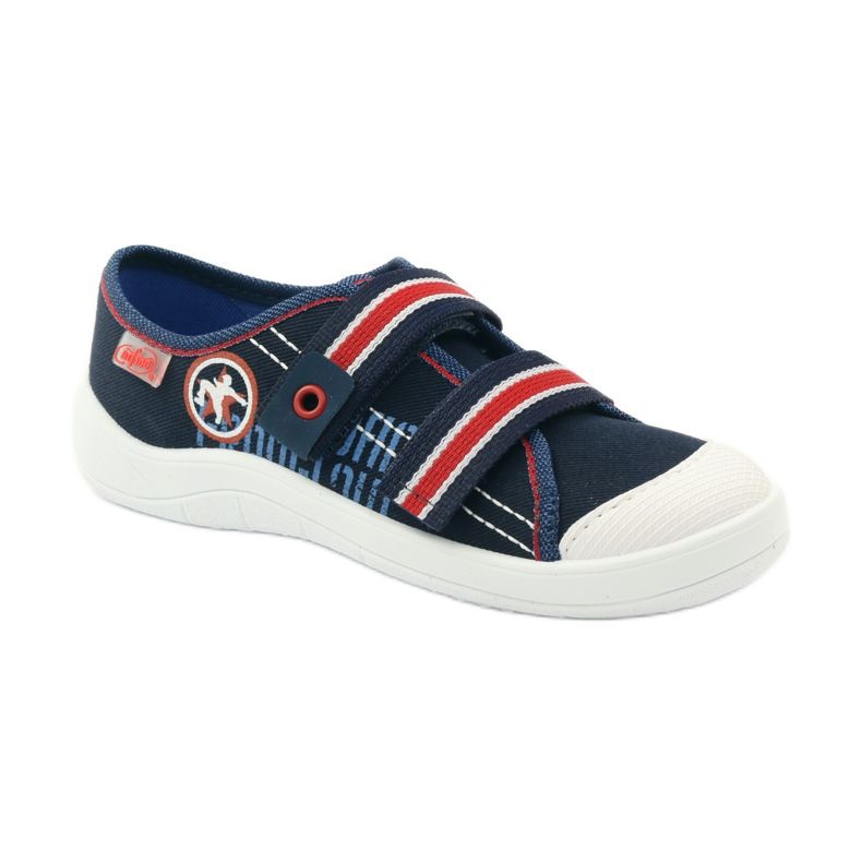 Slippers of boys' sneakers Befado 672Y058 navy blue red white 1