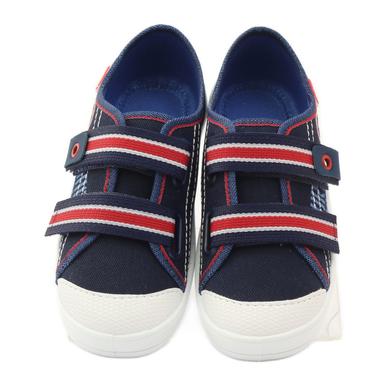 Slippers of boys' sneakers Befado 672Y058 navy blue red white 4