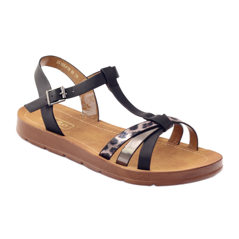 Filippo Women's sandals leopard 103 black grey 1