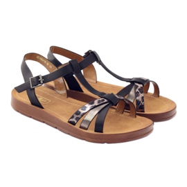 Filippo Women's sandals leopard 103 black grey 3