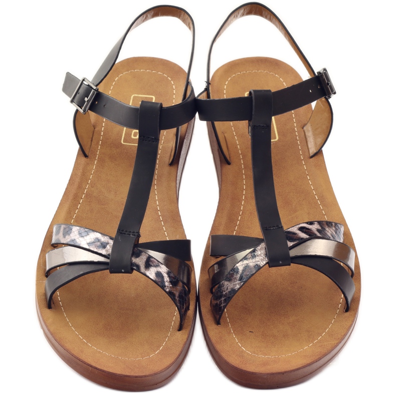 Filippo Women's sandals leopard 103 black grey 4