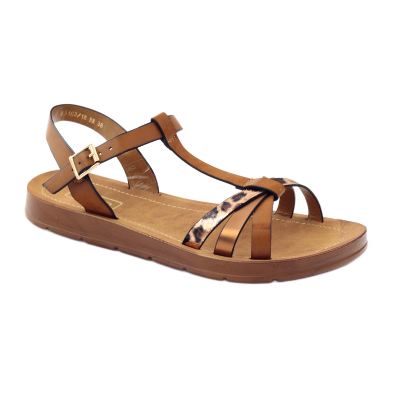Filippo Panther women's sandals wz 103 brown yellow 1