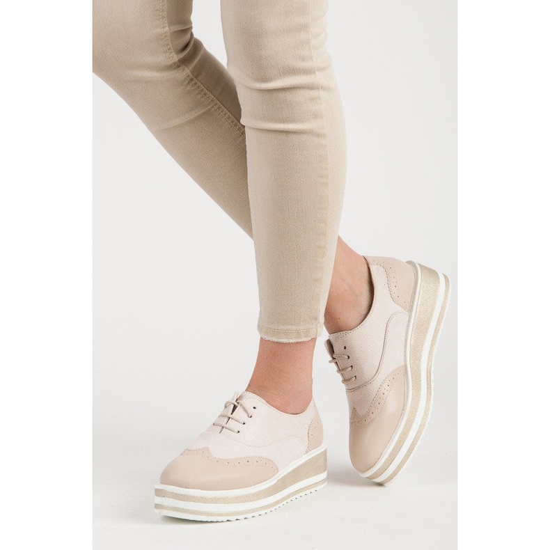 Fgm Paris Tied brogues on the platform brown 2