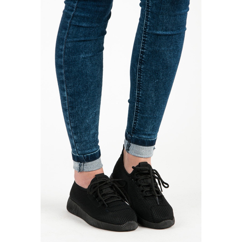 Black slip-on sneakers 1