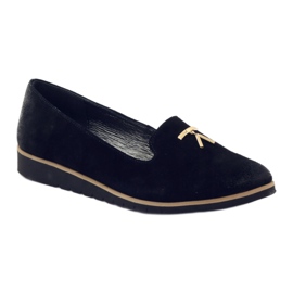 Shoes with gold ornament Angello 1346 black 1