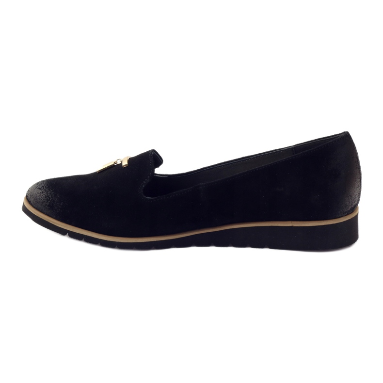 Shoes with gold ornament Angello 1346 black 2