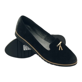 Shoes with gold ornament Angello 1346 black 3