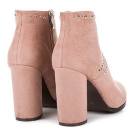 Seastar Suede ankle boots on the post pink 1